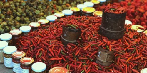 Piments au Marché du Chaudron de Saint-Denis