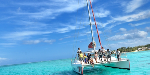 Catamaran à l'Île aux Cerfs, île Maurice