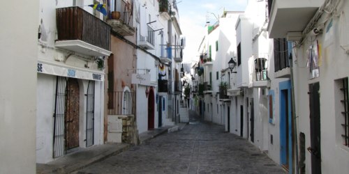 Les ruelles de la vieille ville d'Ibiza