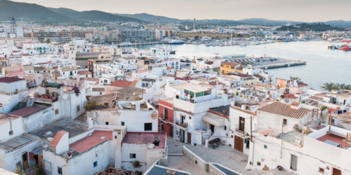 Ibiza port viewed from the Old City
