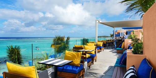 Terrasse du SALT of Palmar à l'île Maurice