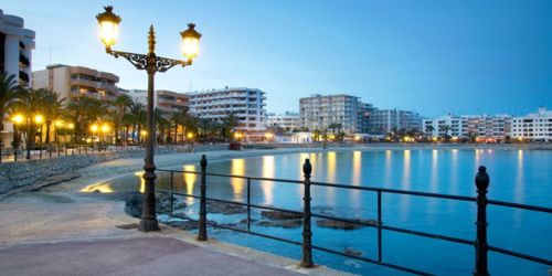 Maritime walkway in Santa Eulalia, Ibiza