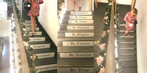 Stairs of the Small & Chic Boutique in Curepipe