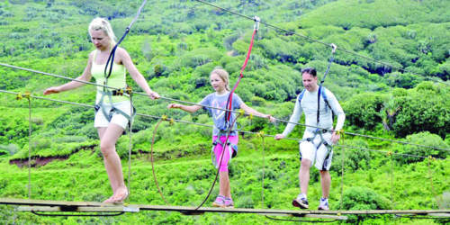 Bridge over La Vallée des Couleurs Nature Park