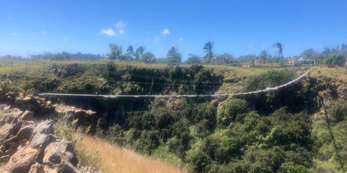 Le pont suspendu de la Cascade Pistache