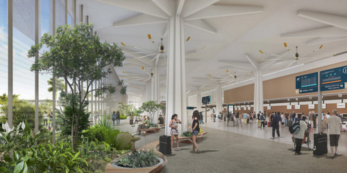 Main hall in Roland Garros airport in 2022