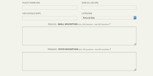 Ajout de votre adresse sur le site de La Réunion